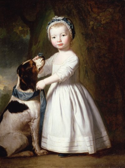 Kleine jongen met een hond, c.1757 door George Romney